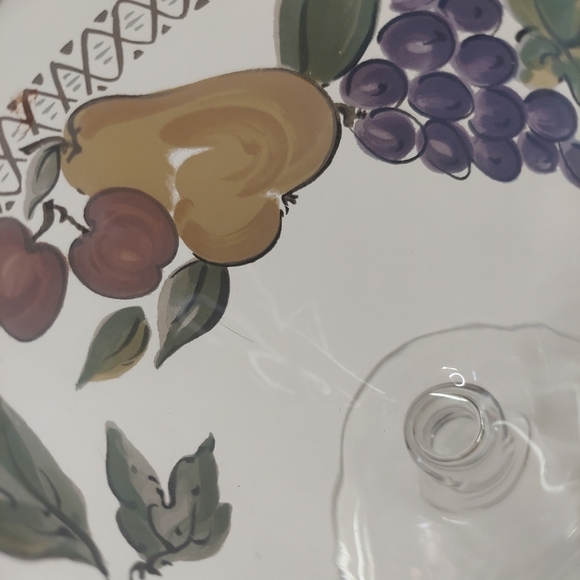 4 Painted Glass Goblets L'Amore By Nancy Calhoun Fruit Grapes Pears - Picture 8 of 8